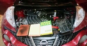 Замена воздушного фильтра Ниссан Жук: инструкция + видео